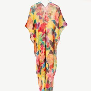 Pleats Please Issey Miyake Multicolour Pixel-Printed Shawl